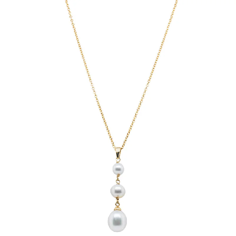 pearl necklaces for women-9ct Yellow Gold Freshwater Pearl Rosalind Necklace