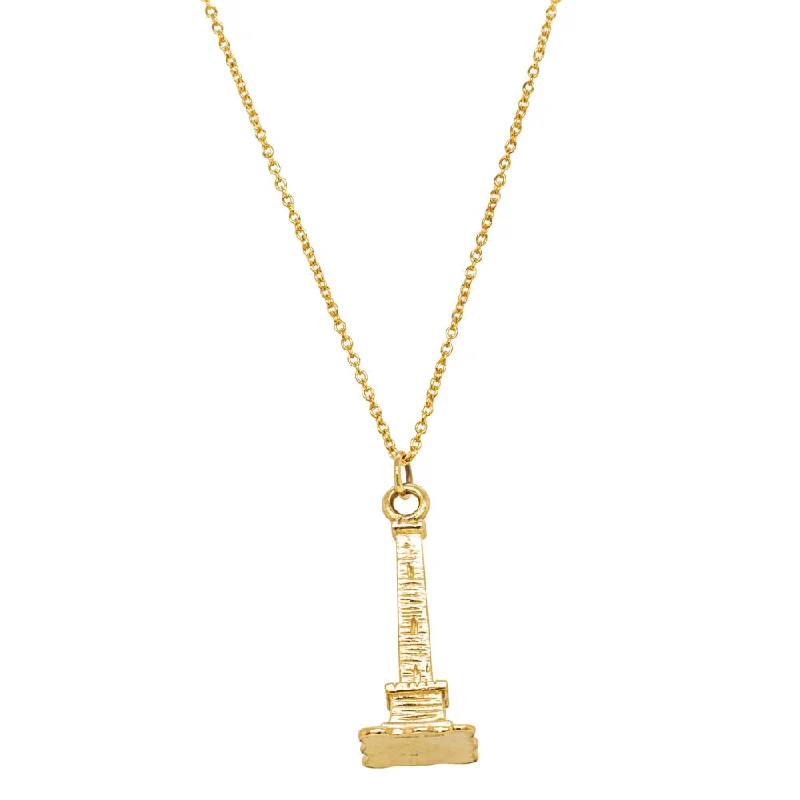 delicate gold necklaces for women-Deja Vu 9ct Yellow Gold Tower Necklace