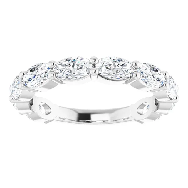 luxury rings for women-2.21 ct. Oval Cut Diamond Wedding Band