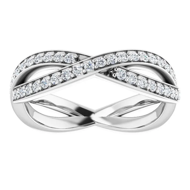 luxury gemstone rings for women-0.73 ct. Round Diamond Infinity Style Eternity Band