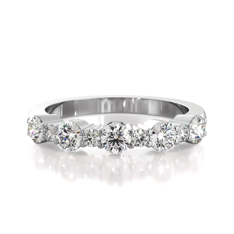 wedding rings for women-0.61 ct. Round Diamond Wedding Band