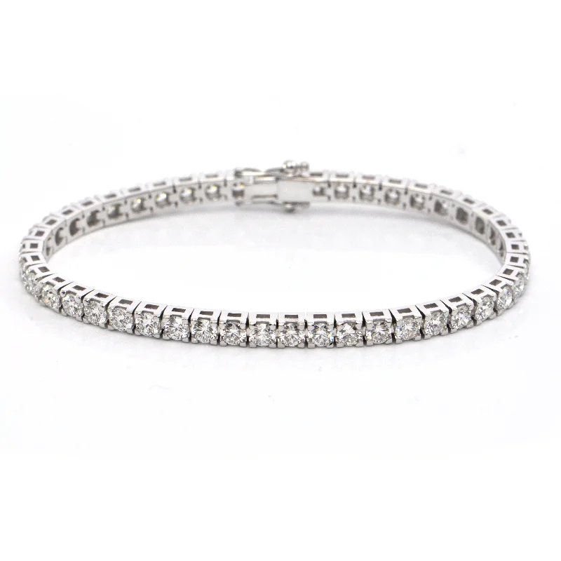 silver bangles for wedding-7.76 ct Diamond Tennis Bracelet VVS, D-E-F