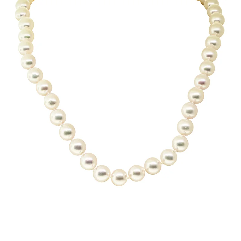 dazzling necklaces for women-9ct Yellow Gold Akoya Pearl Strand