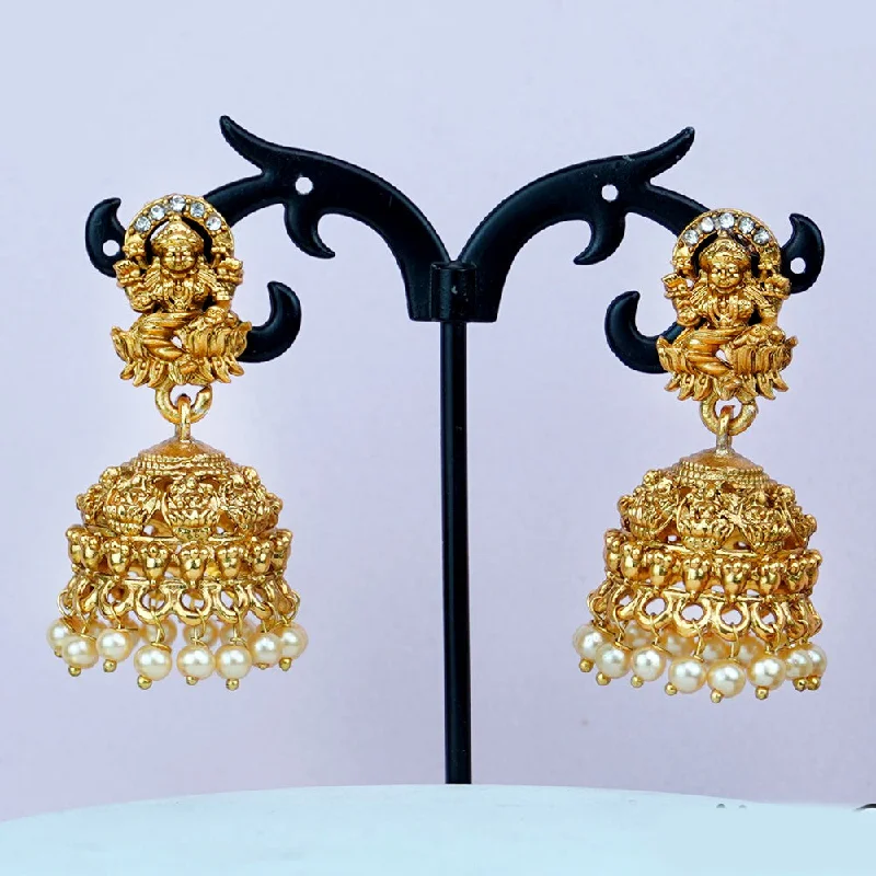 oversized hoop earrings for women-Diksha Collection Gold Plated Jhumki Earrings