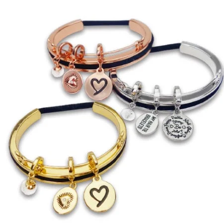 gold bracelet sets for women-My Hair Tie Charm Bracelet with Gift Box