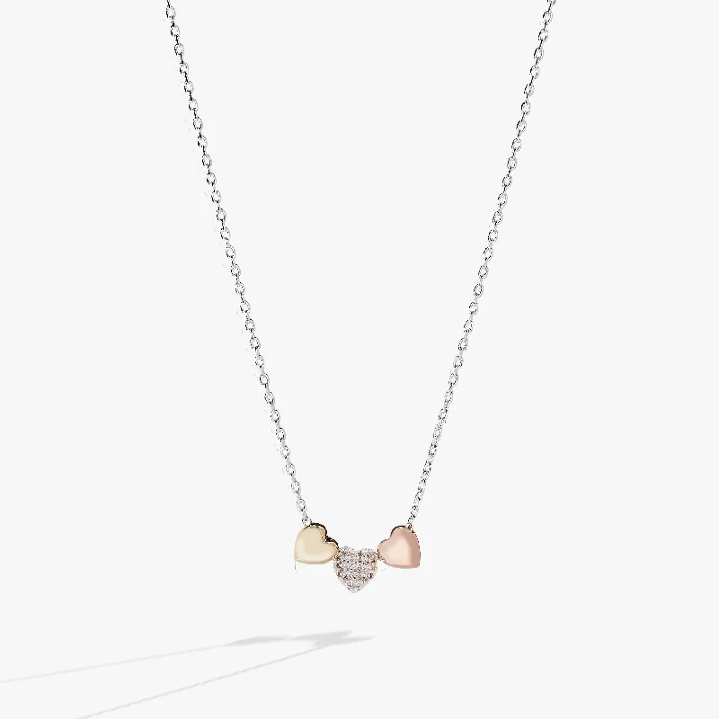 elegant drop necklaces for women-Crystal Heart Slider Necklace