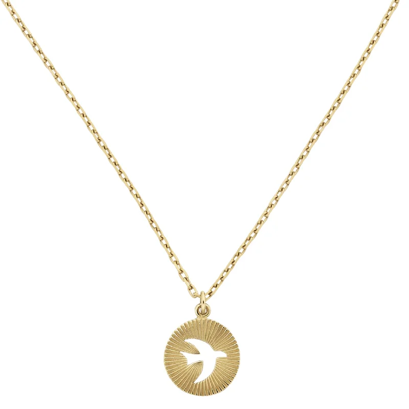 classic gold necklaces for women-Zoe & Morgan Moonbird Necklace - Gold Plated