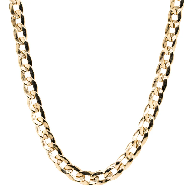 simple sterling silver necklaces for women-9ct Yellow Gold Infinite Link Necklace