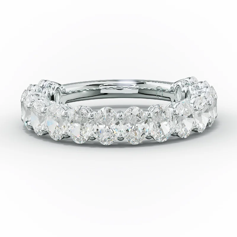 wedding rings for women-2.0 Carat Oval Diamond Anniversary Band