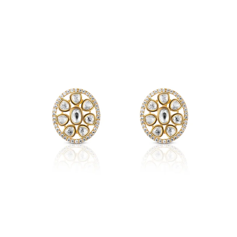 elegant drop earrings for women-Nipura Yashti Polki earrings