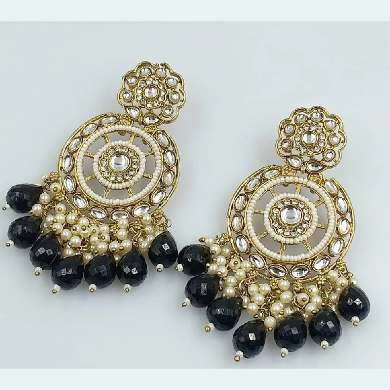 high-quality stud earrings for women-Manisha Jewellery Gold Plated Kundan Dangler Earrings