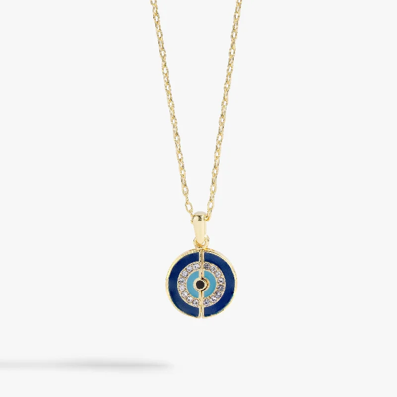 minimalist necklaces for women-Evil Eye Mantra Necklace