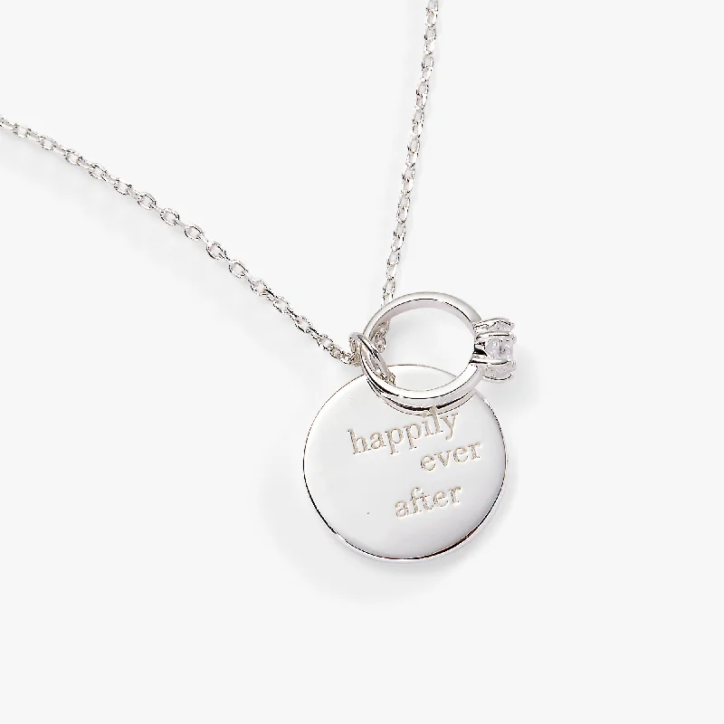 statement necklaces for women-“Happily Ever After” Duo Charm Pendant Necklace