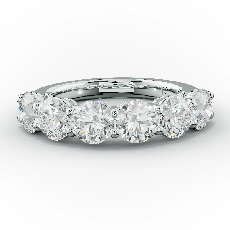 bold statement rings for women-3.0 Carat Round Diamond Anniversary Ring