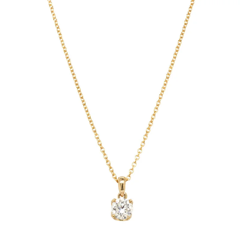 heart-shaped necklaces for women-18ct Yellow Gold .50ct Diamond Blossom Pendant