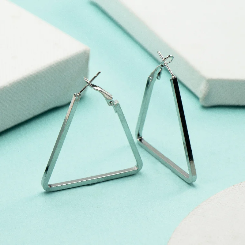 stud earrings for women-Nipura Silver Paris Hoops