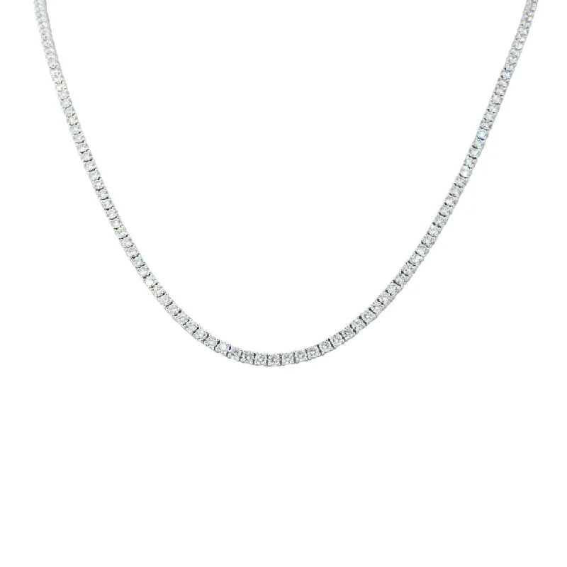 trendy necklaces for women-18ct White Gold 8.43ct Diamond Panorama Necklace