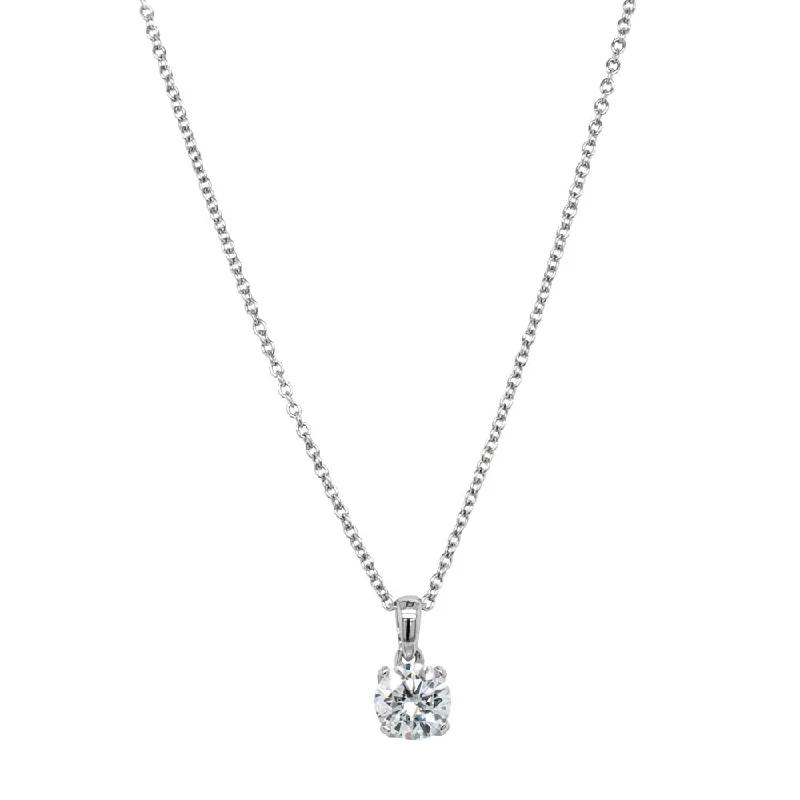 silver necklaces for women-18ct White Gold .71ct Diamond Blossom Pendant