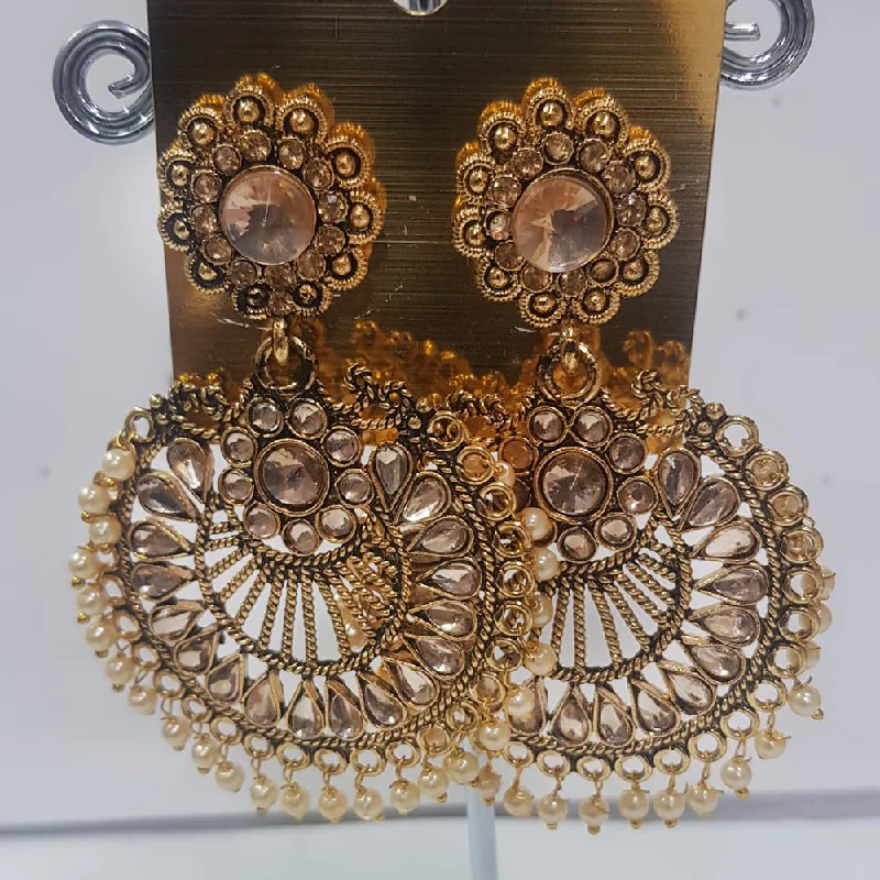 classic earrings for women-Shreeji Gold Plated Dangler Earrings