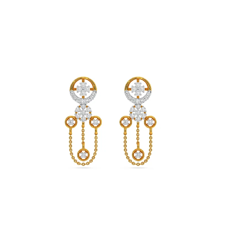 heart-shaped gold earrings for women-Keira Earring