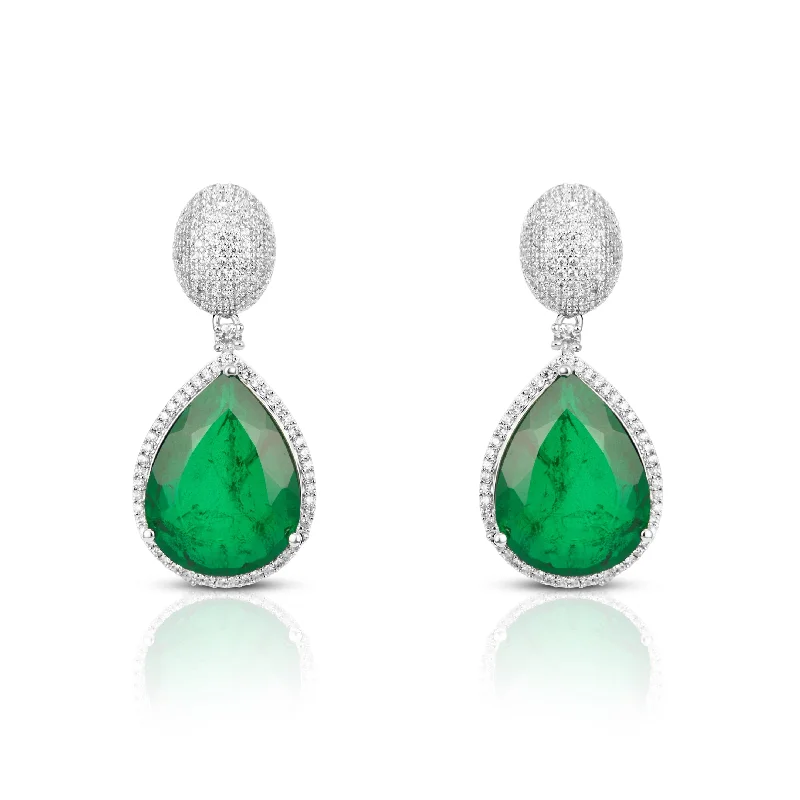 artistic earrings for women-Nipura Ezmeralda Zirconia Danglers