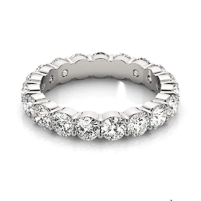 diamond-studded rings for women-3.0 ct. Round Diamond Classic Eternity Band, Shared Prong Design