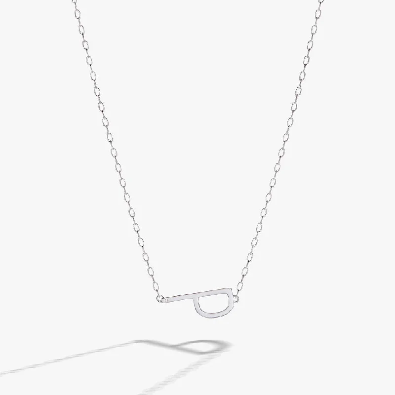 birthstone necklaces for women-Initial P Precious Elongated Necklace