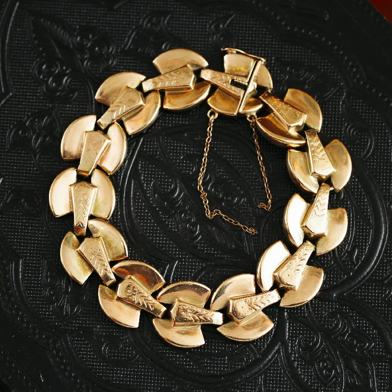 fashion bangles for women-Date 1979 Statement Gold Bracelet