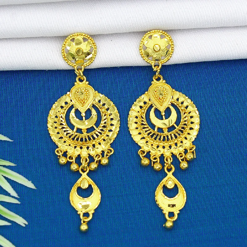 butterfly earrings for women-Mahavir Dye Gold Dangler Earrings