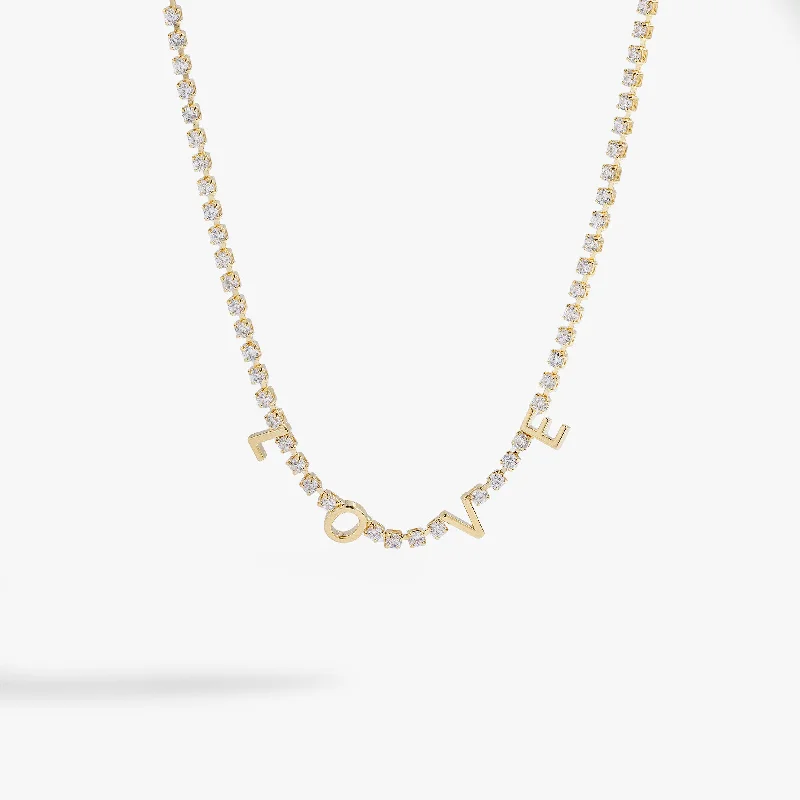 fancy chain necklaces for women-Love Tennis Necklace