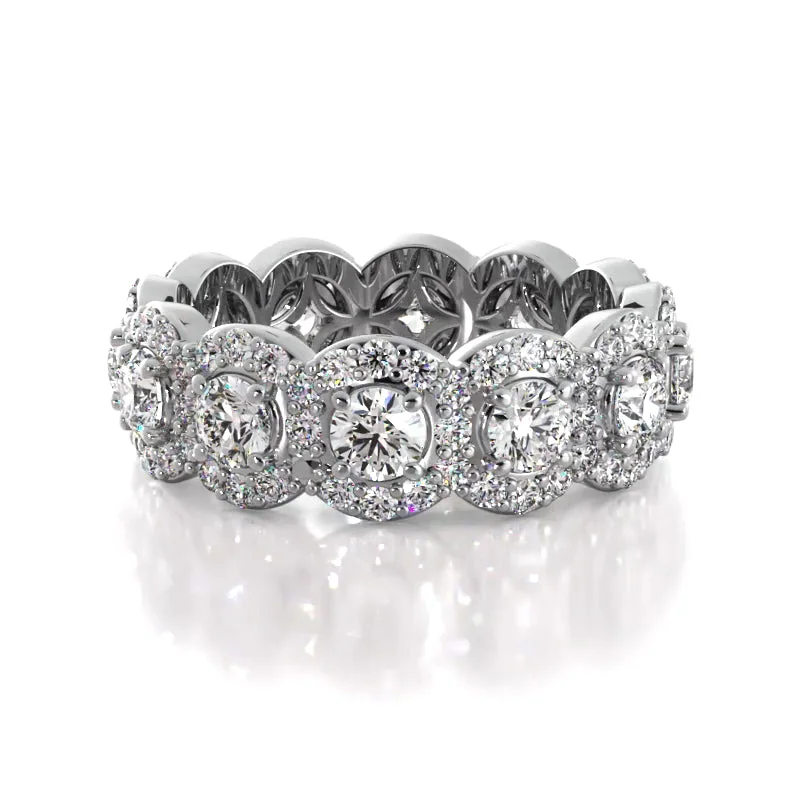 designer engagement rings for women-2.56 ct. Round Diamond Eternity Wedding Band