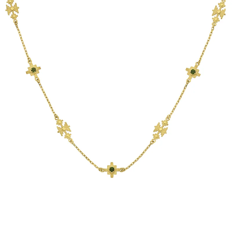 delicate gold necklaces for women-Zoe & Morgan Ayllu Necklace - Gold Plated & Chrome Diopside