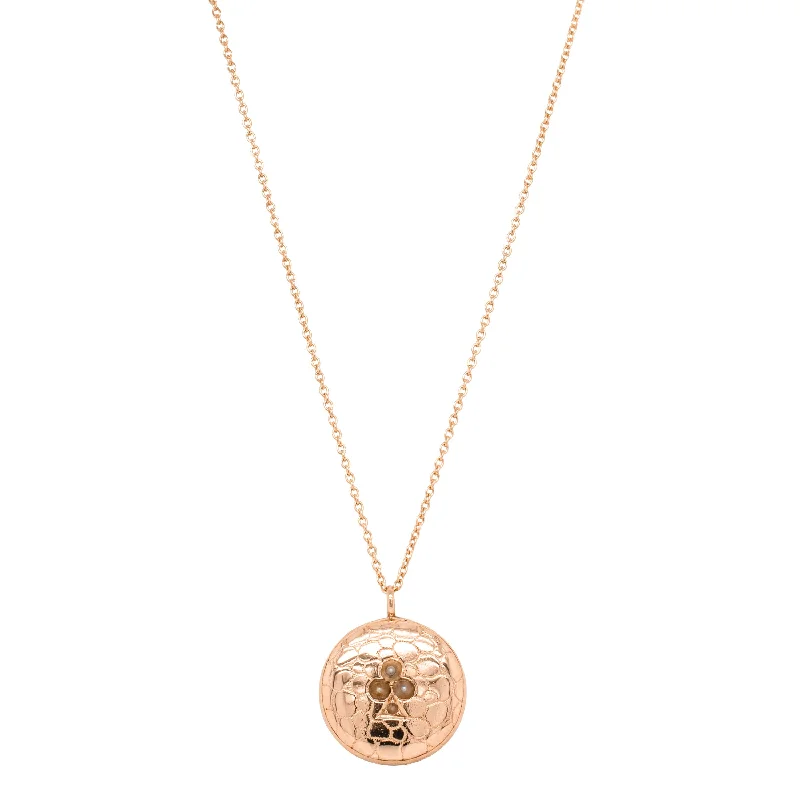 pendant necklaces for women-Deja Vu 14ct Rose Gold Club of Seed Pearls Pendant