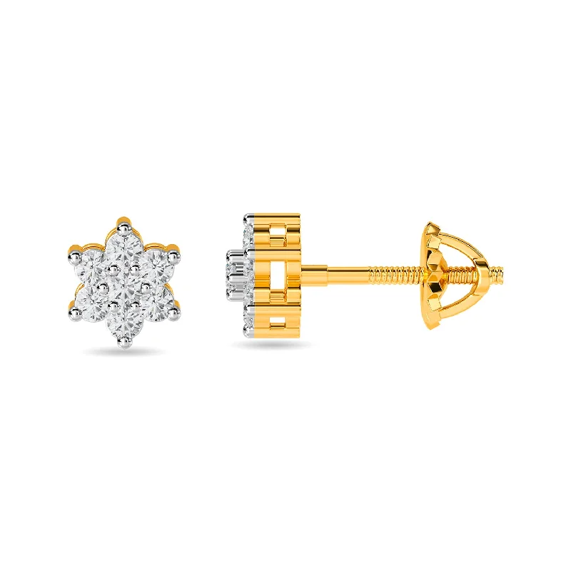 simple stud earrings for women-Teeya Earring