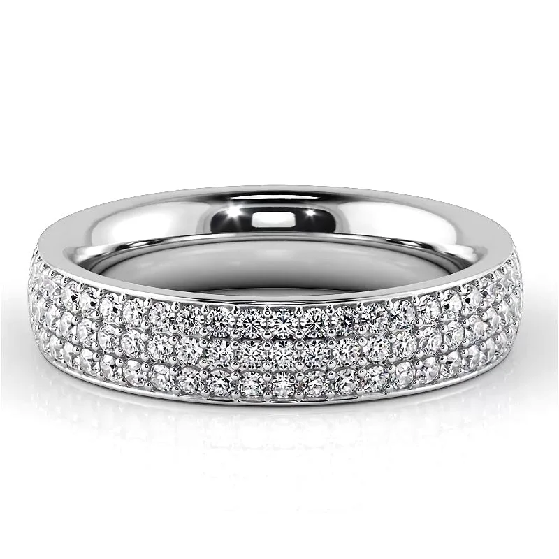 contemporary engagement rings for women-1.18 ct. Round Diamond Eternity Wedding Ring