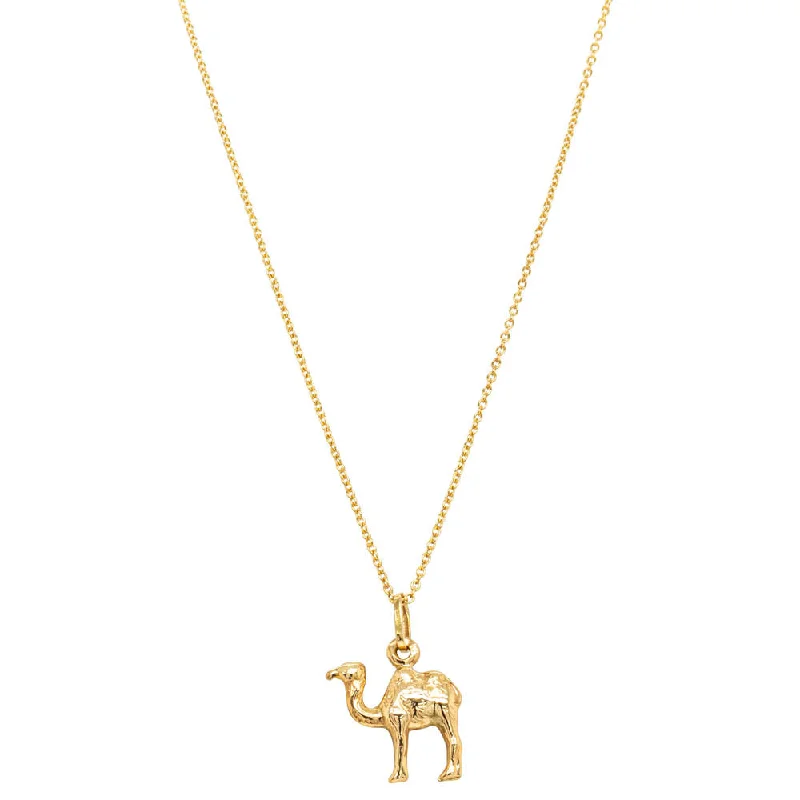 elegant crystal necklaces for women-Deja Vu 18ct Yellow Gold Camel Necklace