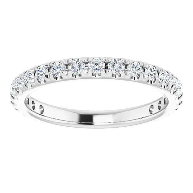 contemporary engagement rings for women-0.62 ct. Round Cut Diamond Comfort Fit Wedding Band