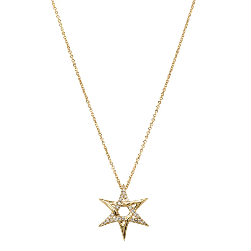 high-end necklaces for women-18ct Yellow Gold Astra Star Necklace