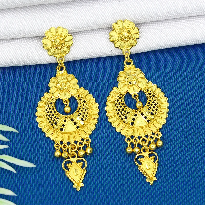 colorful earrings for women-Mahavir Dye Gold Dangler Earrings