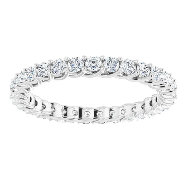 designer engagement rings for women-0.93 ct. Shared Prong Round Diamond Eternity Band