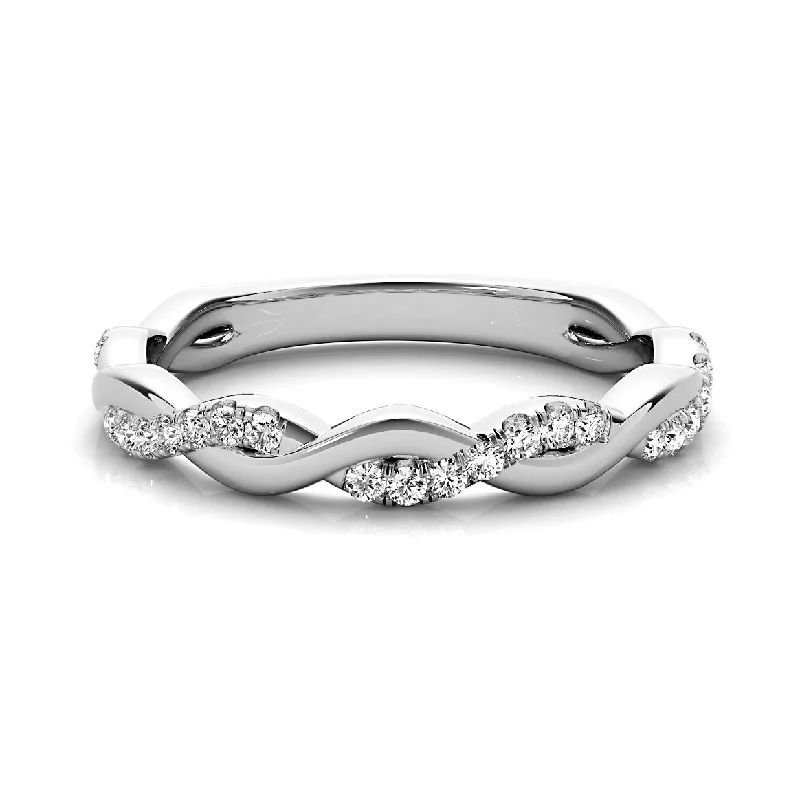 eternity rings for women-Petite Infinity Round Diamond Ring