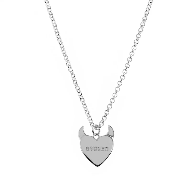 beautiful necklaces for women-Stolen Girlfriends Club Sinister Heart Necklace - Sterling Silver