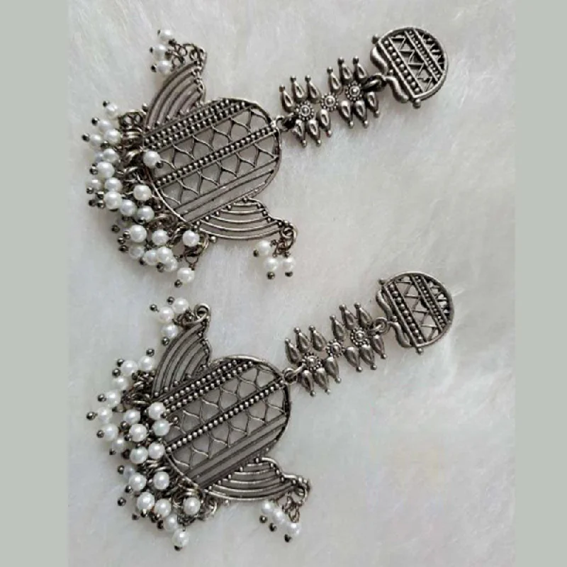 vintage-inspired earrings for women-Deep Enterprises Oxidised Plated Dangler Earrings