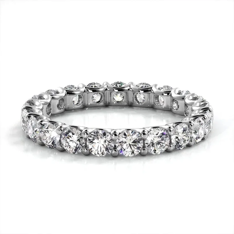 luxury wedding bands for women-2.21 ct Round Diamond Eternity Wedding Band