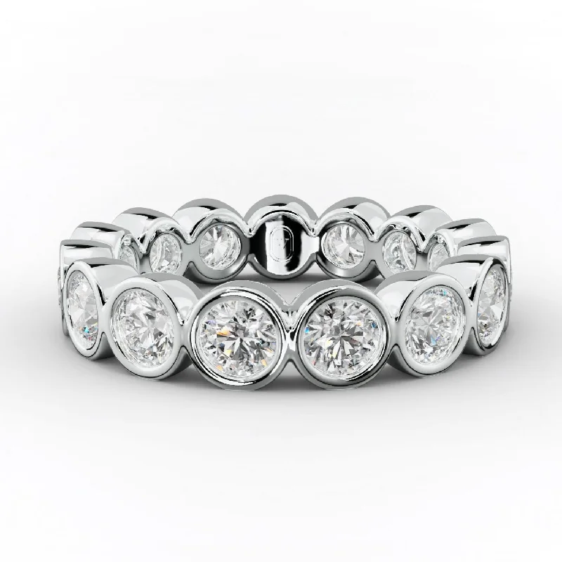 unique engagement rings for women-2.0 Carat Bezel Set Round Diamond Eternity Band