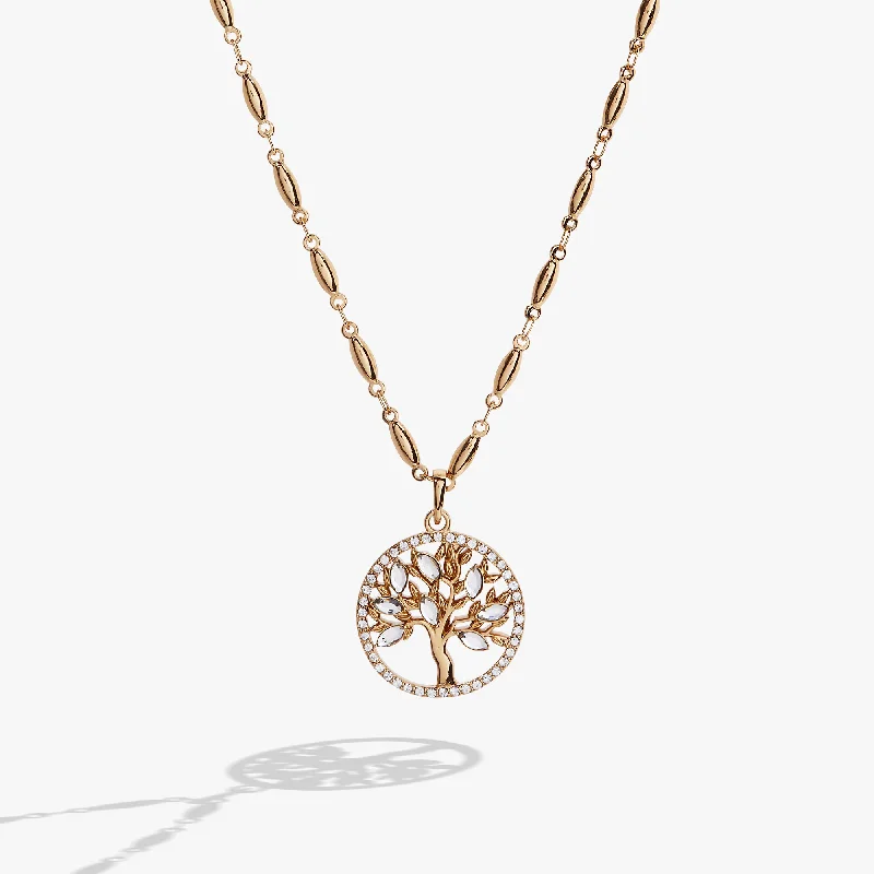 trendy pendant necklaces for women-Faith and Family Tree of Life Pendant Necklace