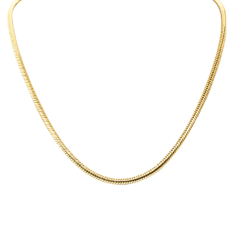 fancy necklaces for women-Deja Vu Pandora 14ct Yellow Gold Snake Chain