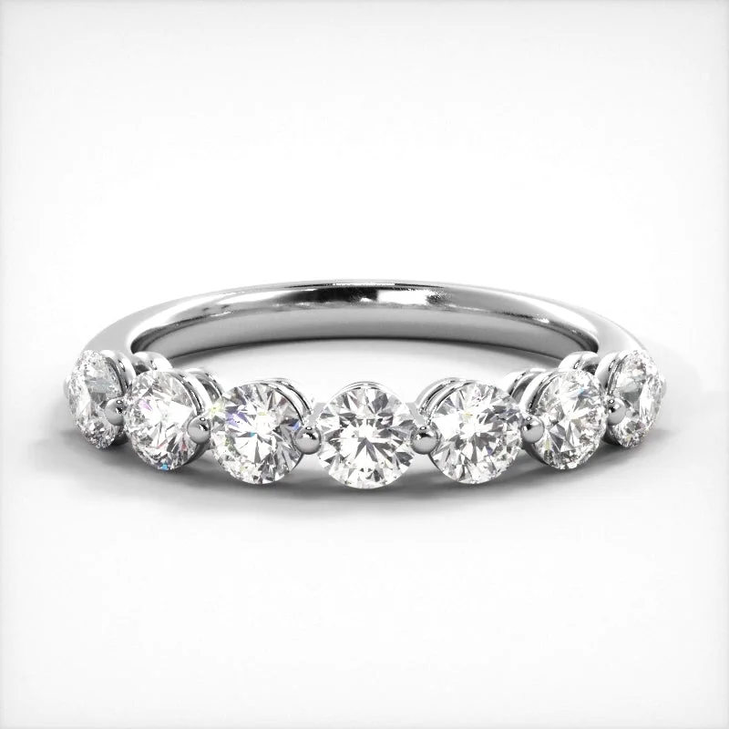 statement rings for women-1.07 ct. Round Diamond Wedding Band