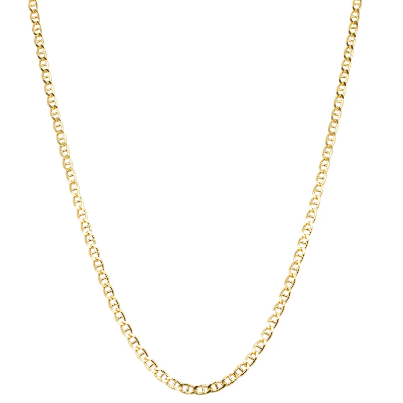 luxurious necklaces for women-9ct Yellow Gold Anchor Link Chain