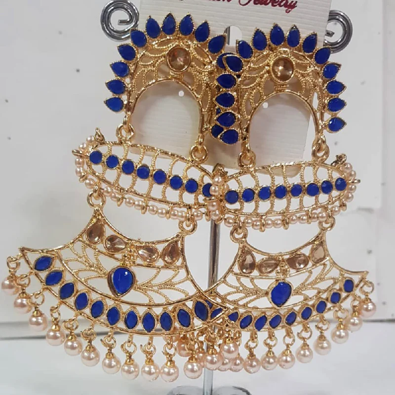 cute earrings for women-Shreeji Gold Plated Dangler Earrings